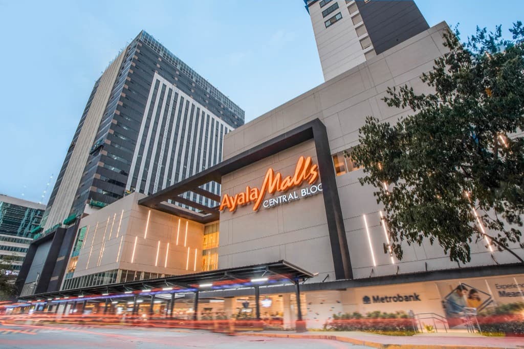 Ayala Malls Central Bloc exterior at dusk